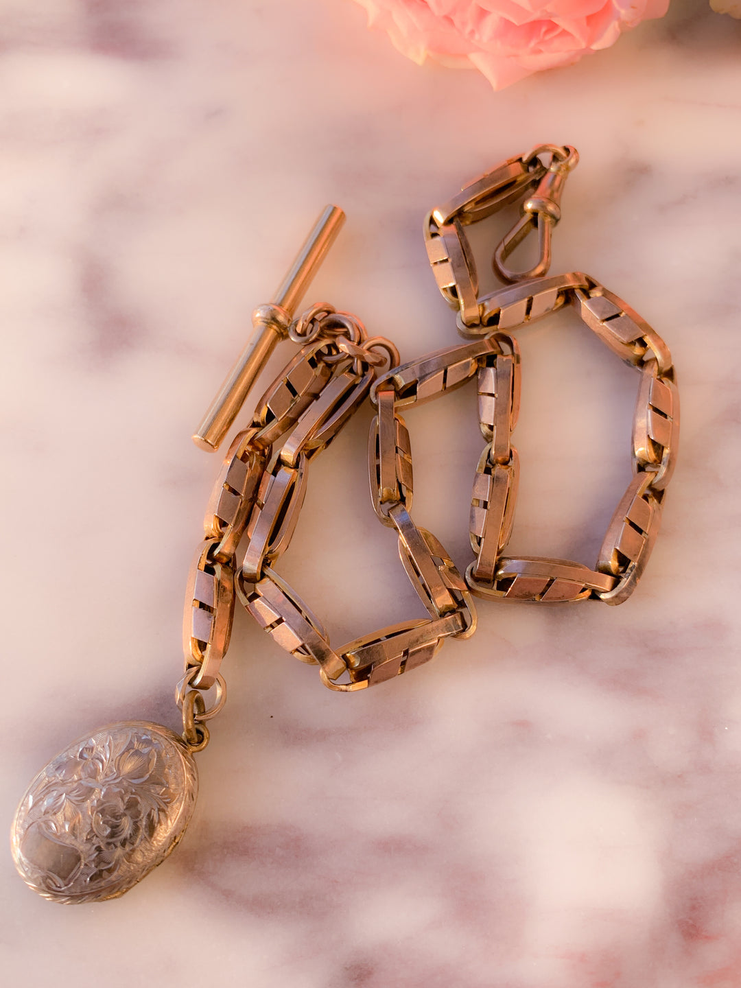 English Victorian Watch Chain with Locket – Curio Incorporated