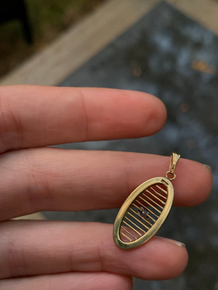 Wonderful Edwardian Sapphire Pendant American in 10ct