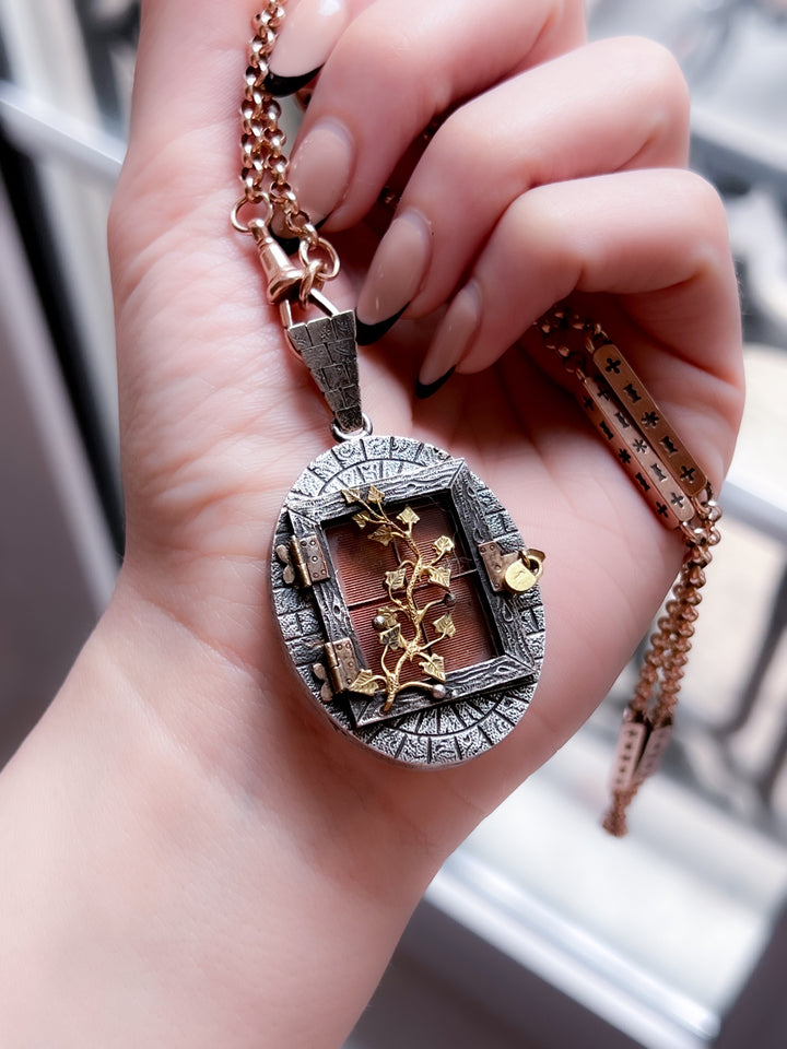 Exceptional French 19th Century Locket in Coin Silver