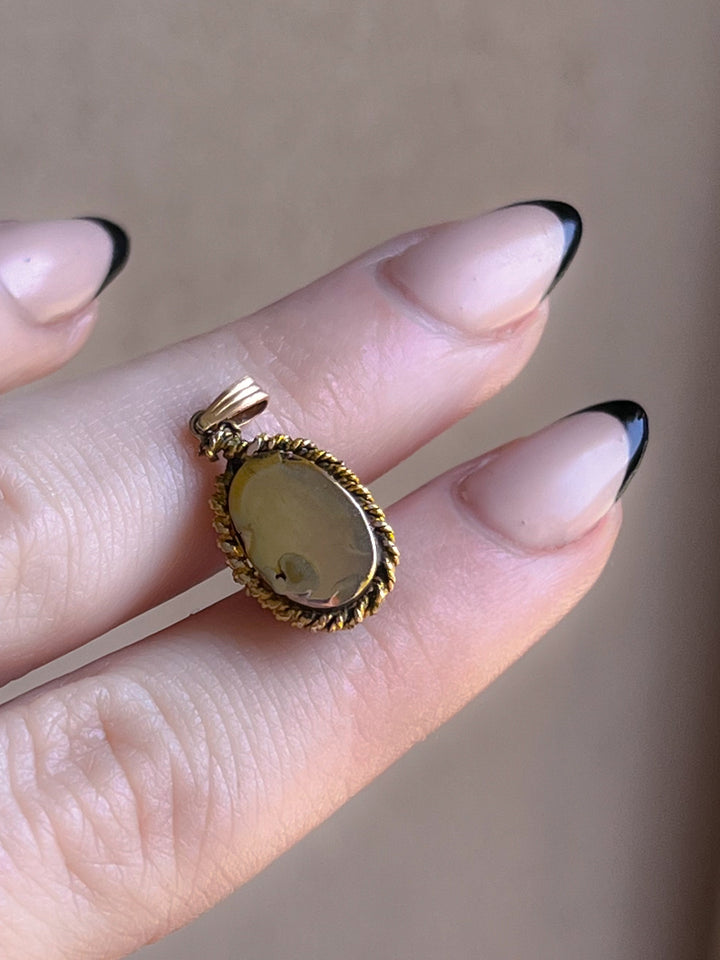 Delicious Victorian Cabochon Garnet Conversion Pendant