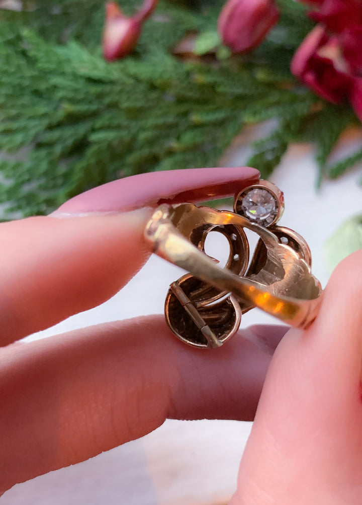 Platinum and 18k Conversion Ring with Diamond