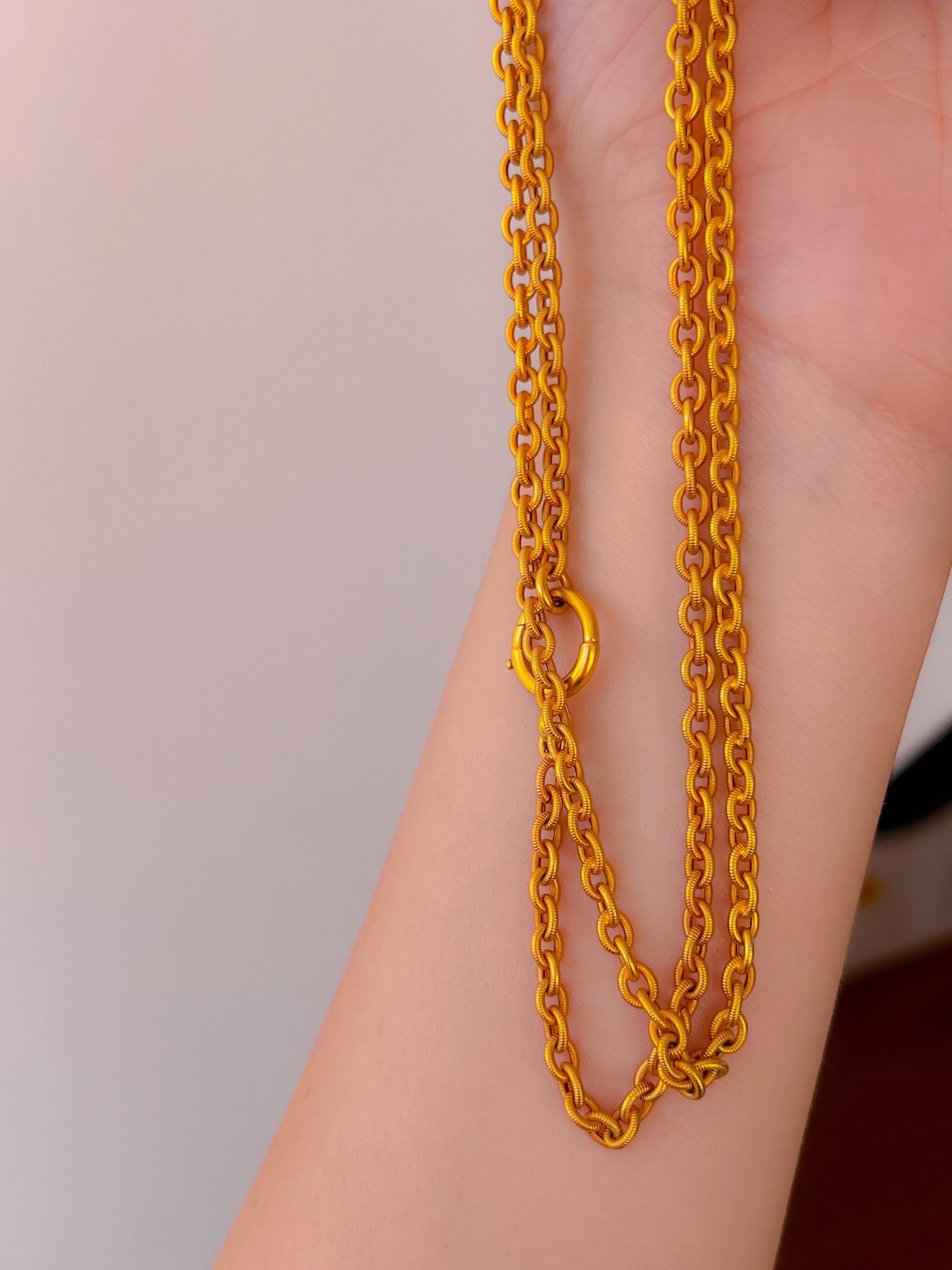 An Extraordinary Solid 22k 19th C Chain