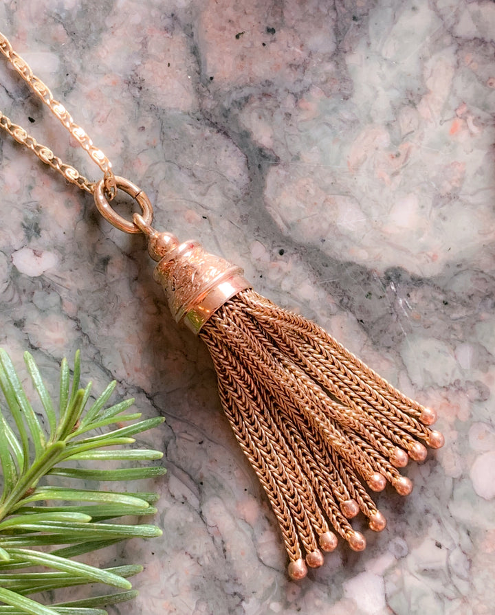 Victorian 14k Tassel Pendant Circa 1870