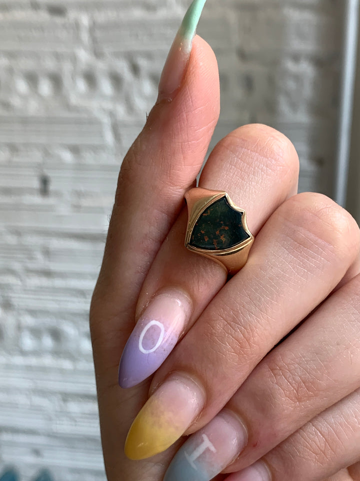 19th Century Bloodstone Signet Ring