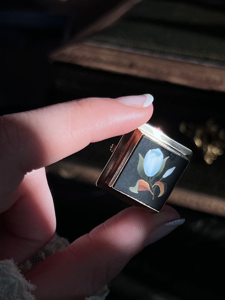 9ct Italian Pietradura Brooch Circa 1860