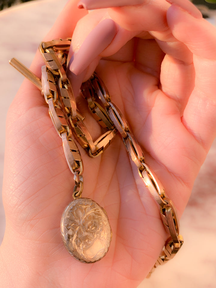 English Victorian Watch Chain with Locket