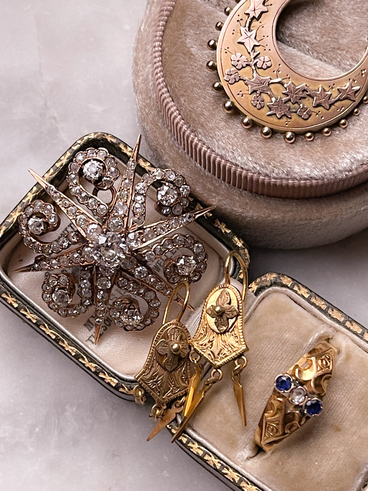 14k Victorian Dangle Earrings