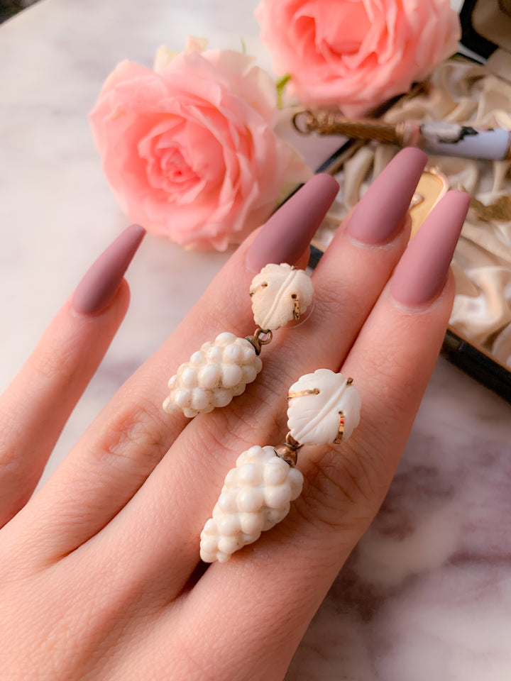 Parianware Earrings Circa 1840s *