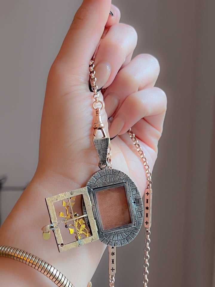 Exceptional French 19th Century Locket in Coin Silver