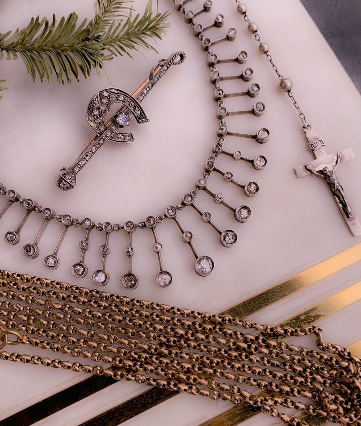 Gorgeous Victorian Long Guard Chain Circa 1880