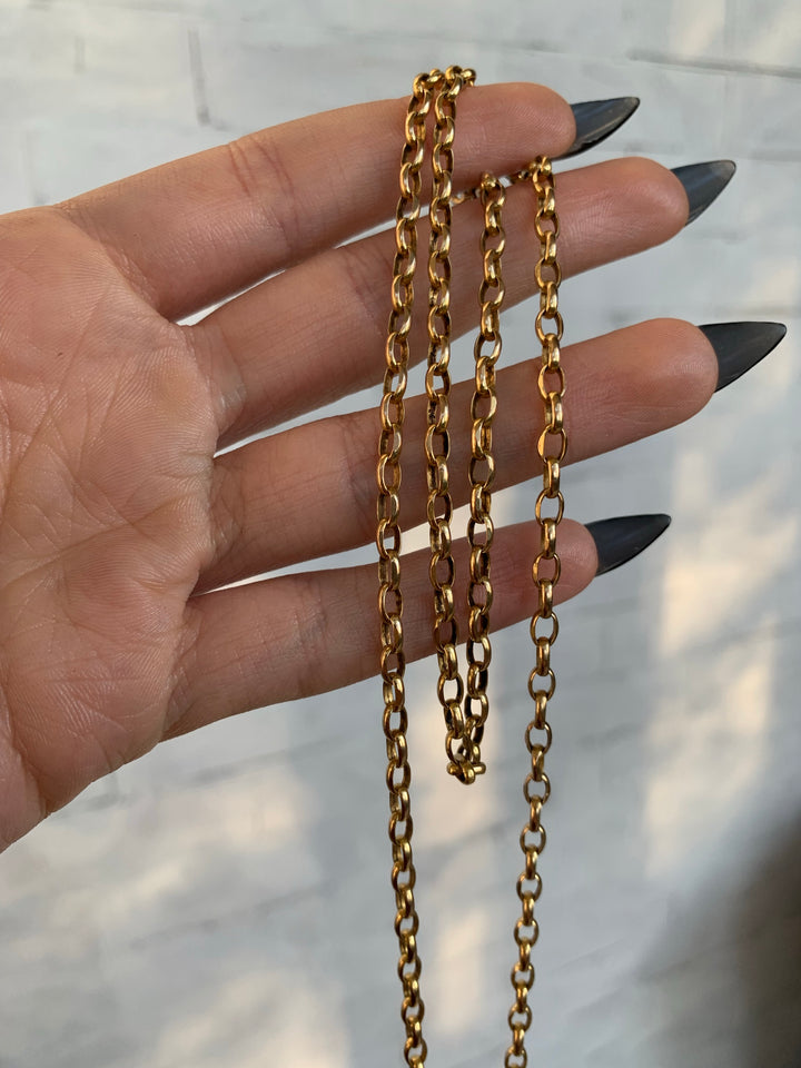 10k Vintage Oval Rollo Chain