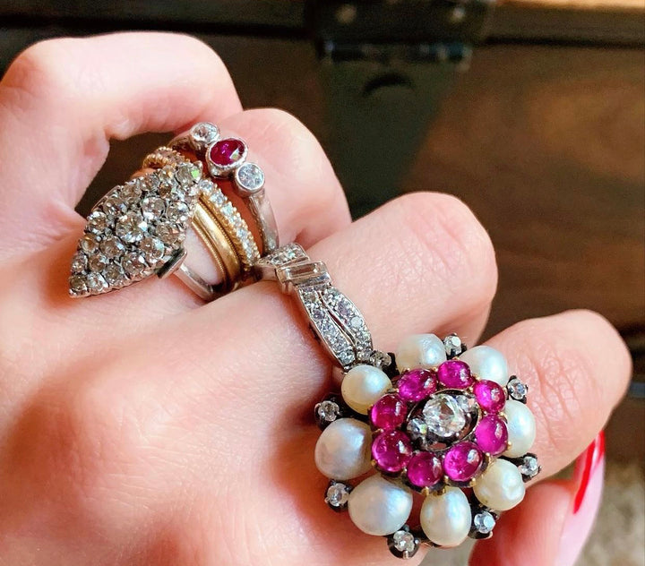 Superb Emerald Cut Diamond Mid Century Ribbon Band 1.35ctw (INCLUDE GEORGIAN FOB)