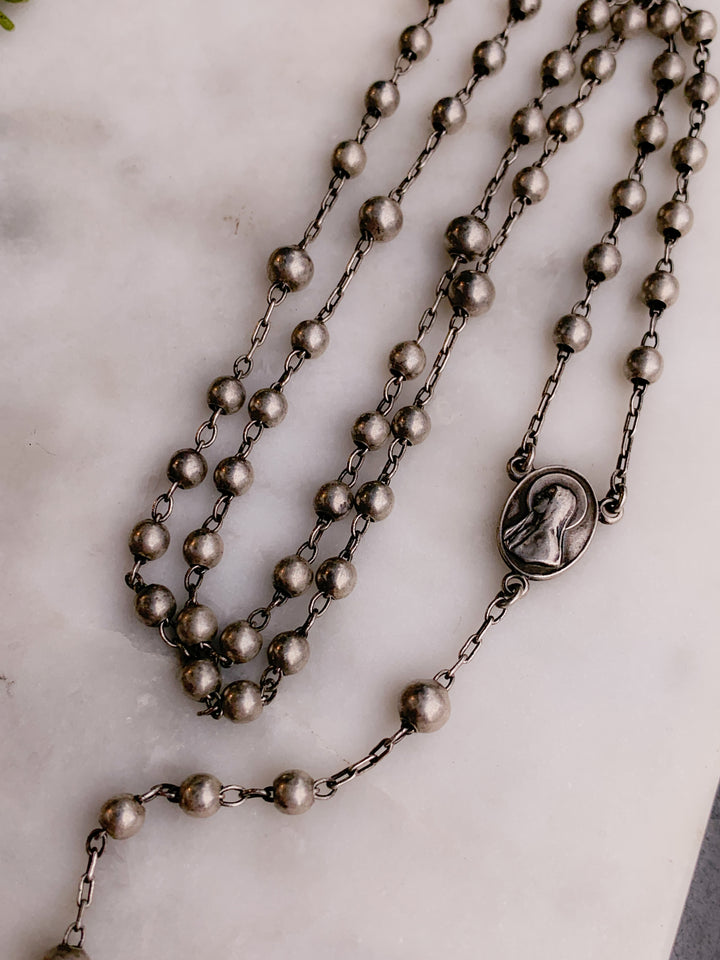 *For C*Sterling Silver Rosary Circa 1930