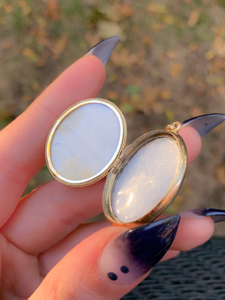 15k Enamel Fuchsia Bell Flower Locket Circa 1910