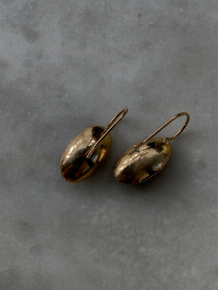 Georgian Blue Enamel and Pearl Earrings Circa 1810