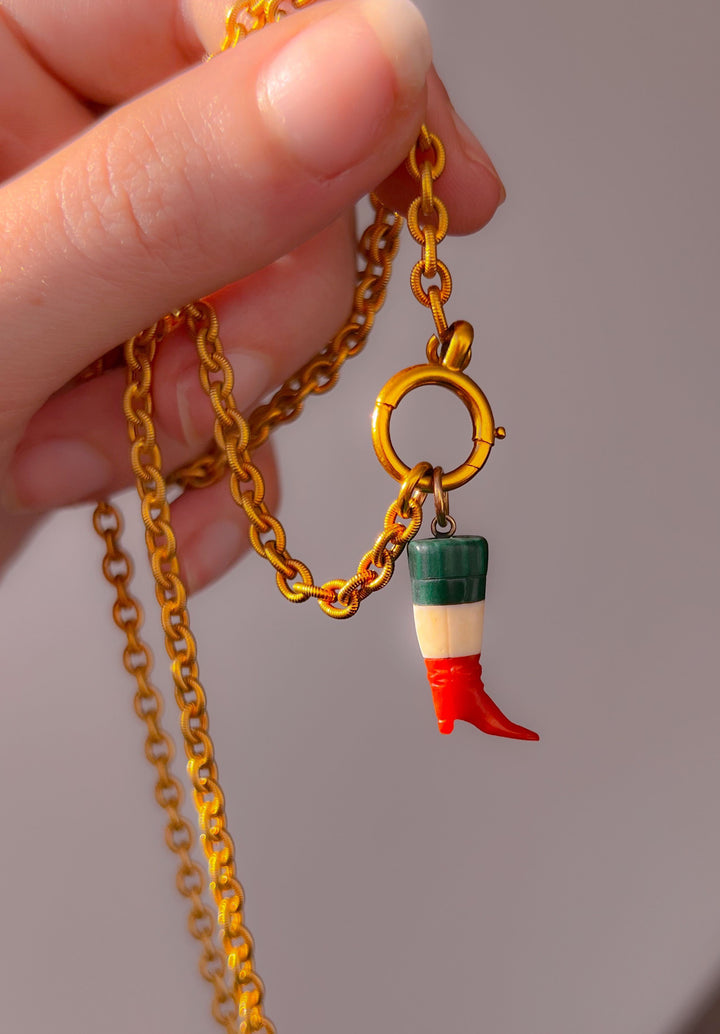 Rare Tri-Color Boot Charm in 9k