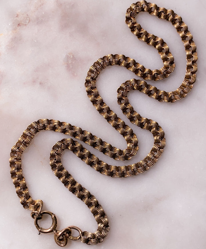 Phenomenal Victorian Illusion Chain in 14k