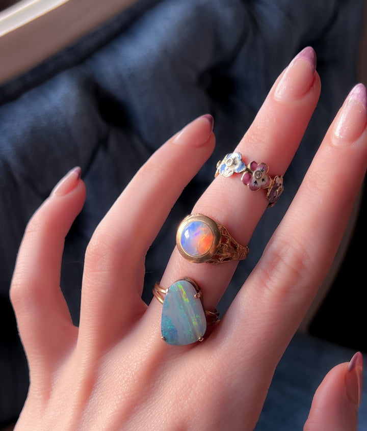 Outrageous 1960’s Enamel Pansy Band