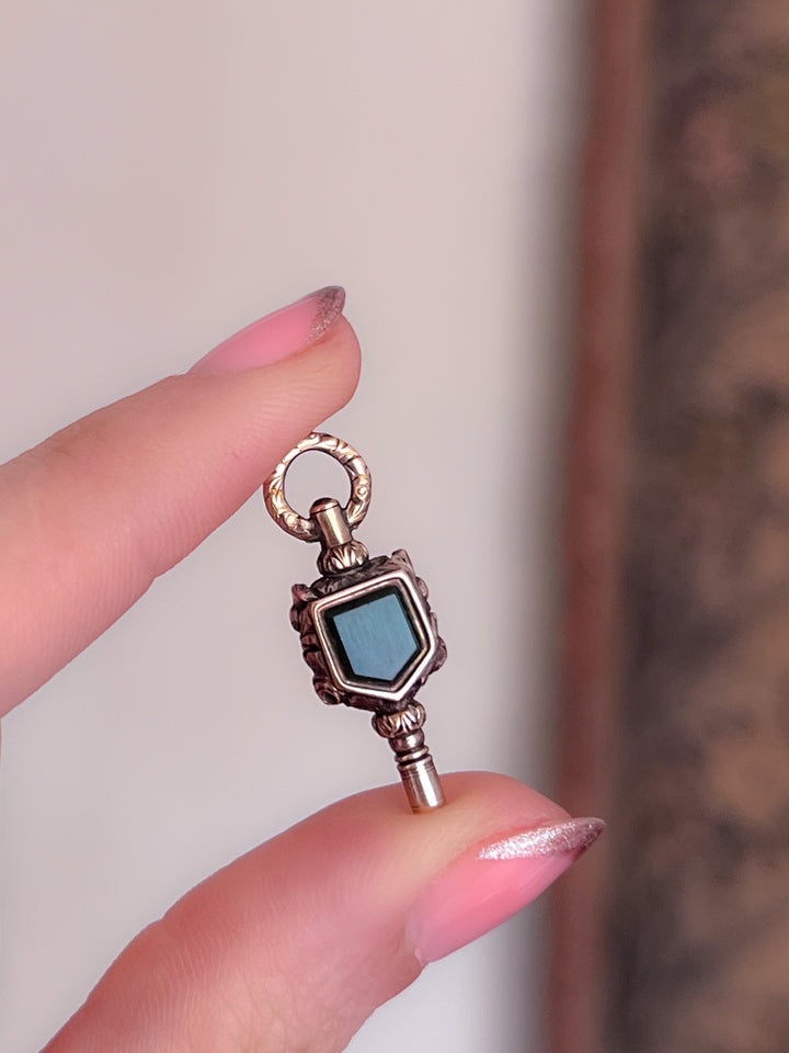 Early 19th C Amethyst and bloodstone Fob Circa 1830