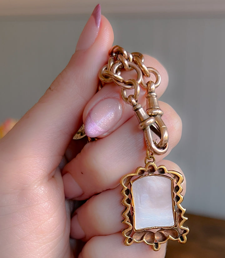 A Superb Late 19th Century Carved Mother of Pearl Madonna