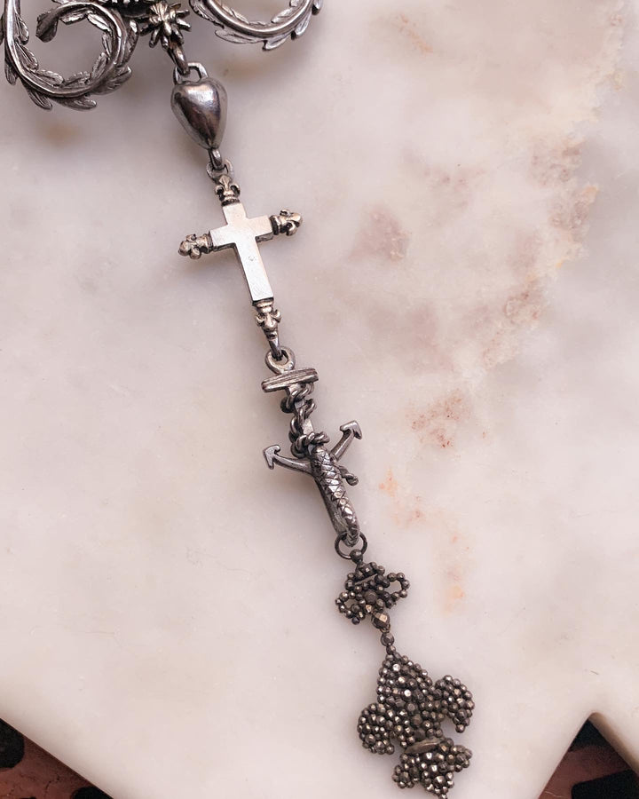 Incredible French 18th C Corset/Sash Embellishment in Silver