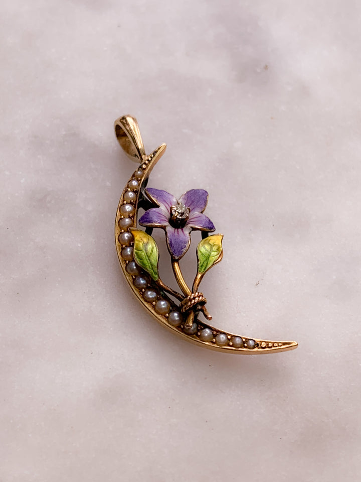 Glorious Victorian Crescent Pendant