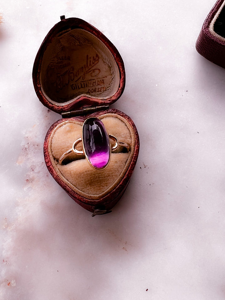 Antique Edwardian 14k & Amethyst Conversion Ring