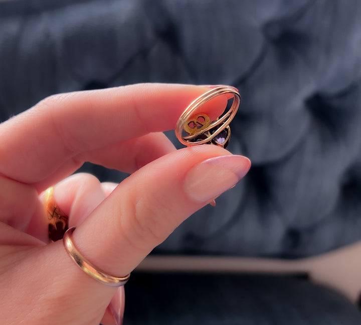 Victorian Double Heart Conversion Ring