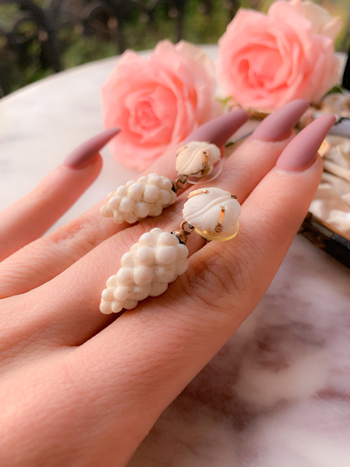 Parianware Earrings Circa 1840s *