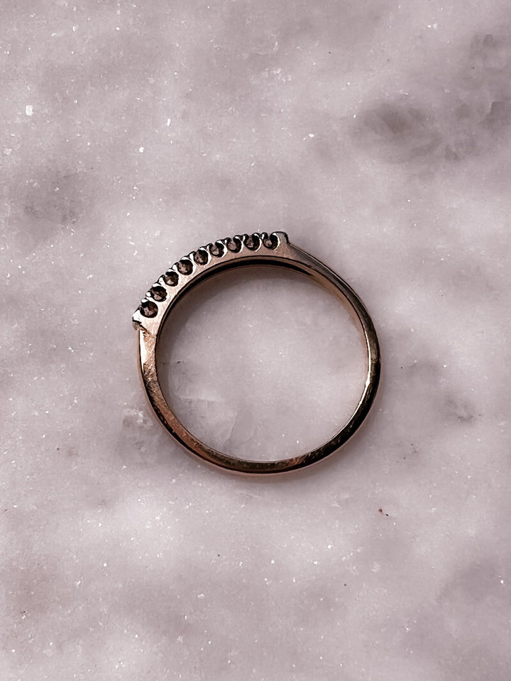 14k White and Yellow Gold Diamond Band