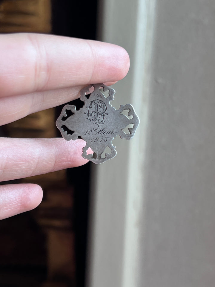 Extremely Special French Mother Mary Medal In Sterling