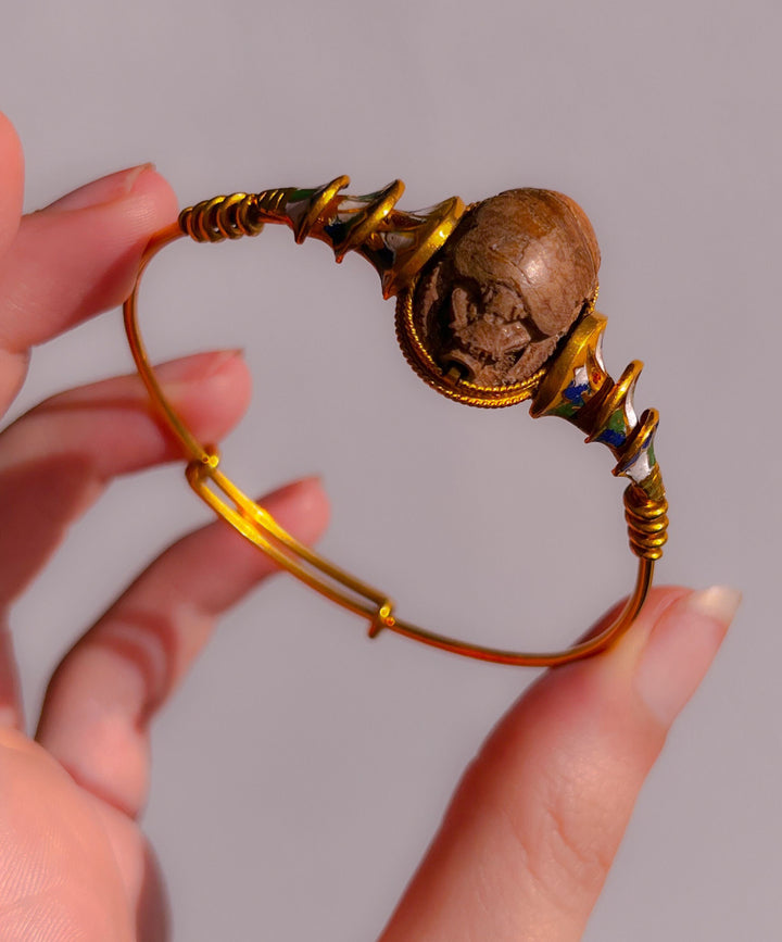 Superb Edwardian Egyptomania Scarab Bracelet in Solid 18k