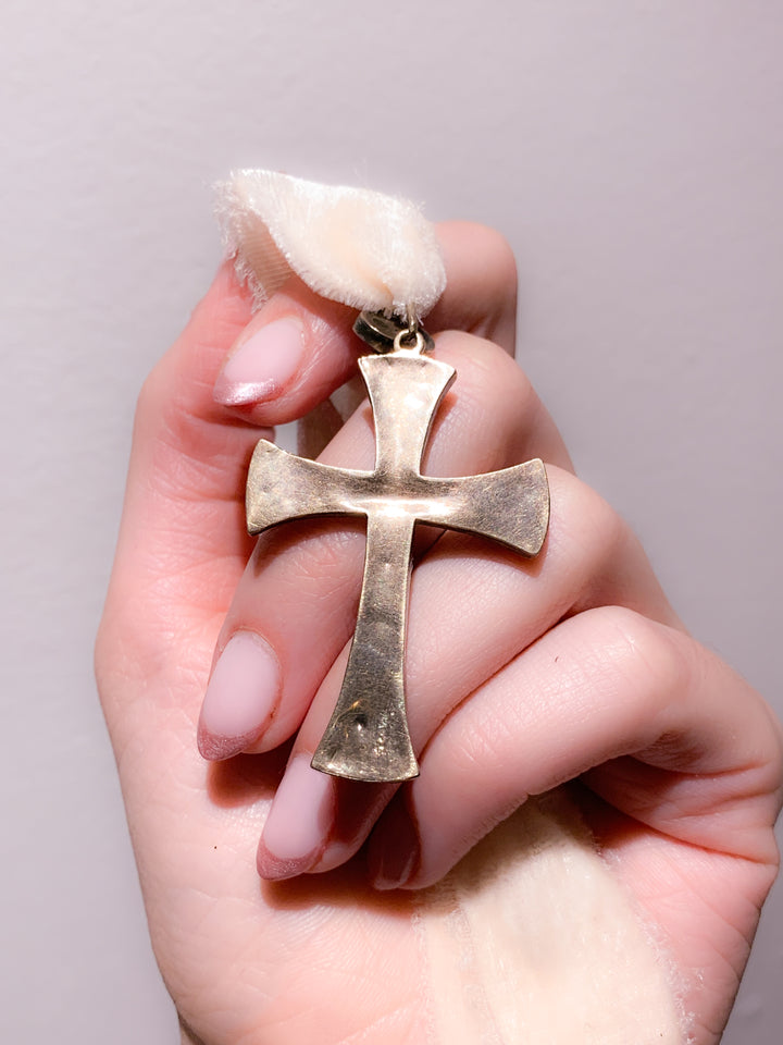 6k Bohemian Garnet Cross Circa 1860