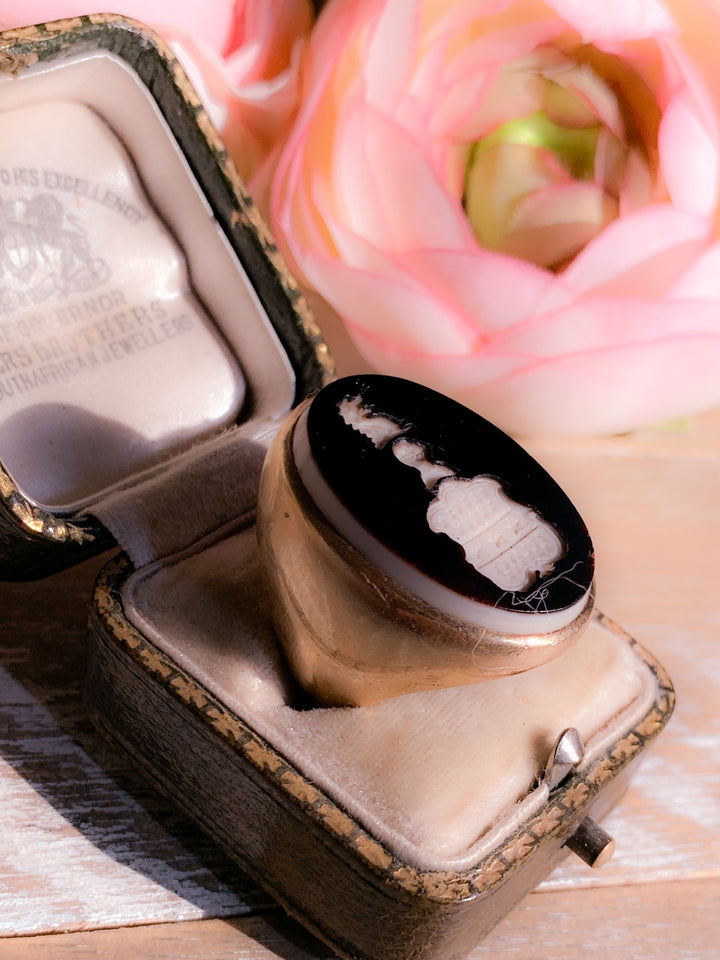 Massive 14k Intaglio Signet Ring *