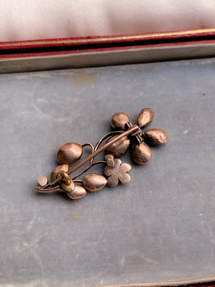 9k Foiled Pansy Brooch c 1820