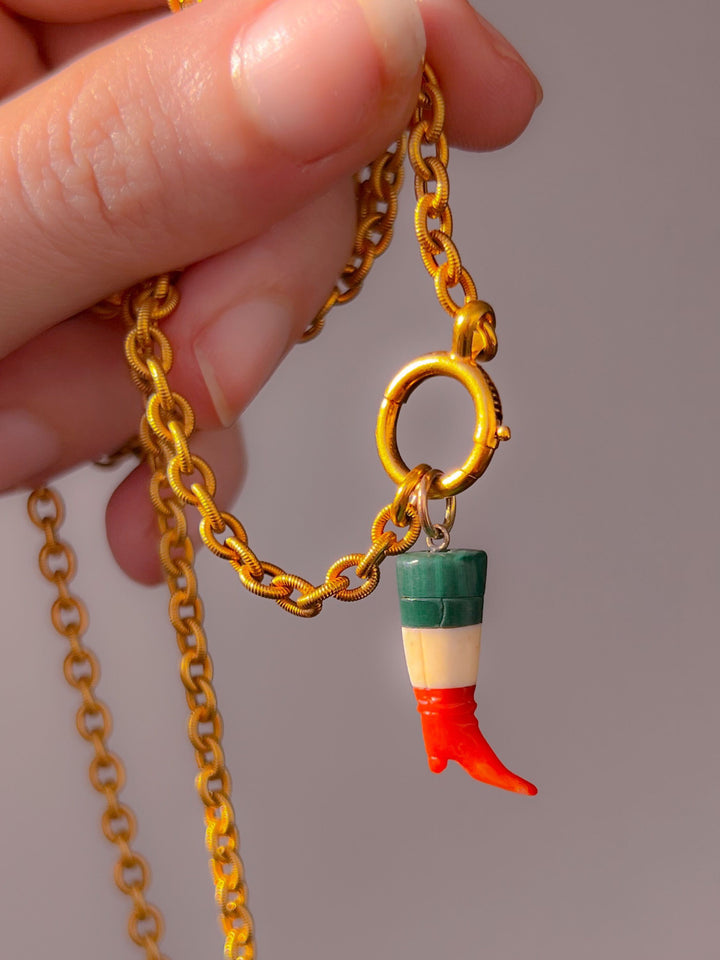 Rare Tri-Color Boot Charm in 9k