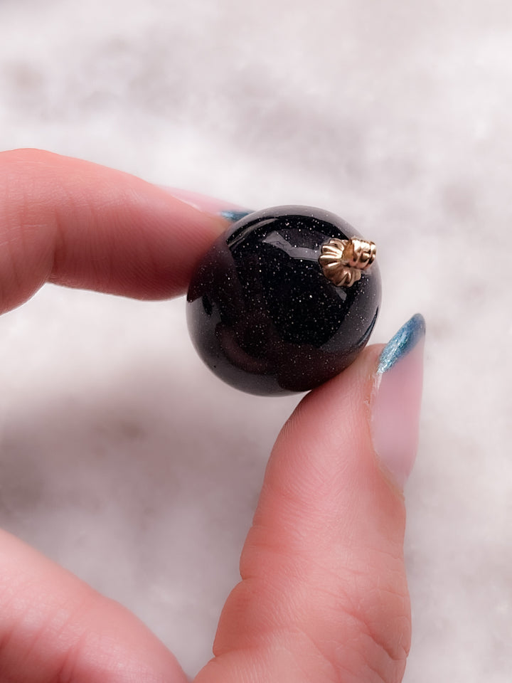 Midnight Stone Egg with 14k Top