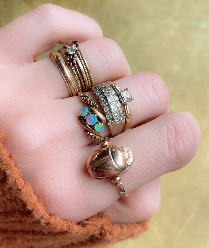 14ct Diamond Triple Band in 14ct White Gold