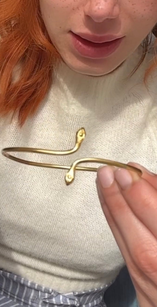 14ct Cleopatra Snake Bangle c. 1960
