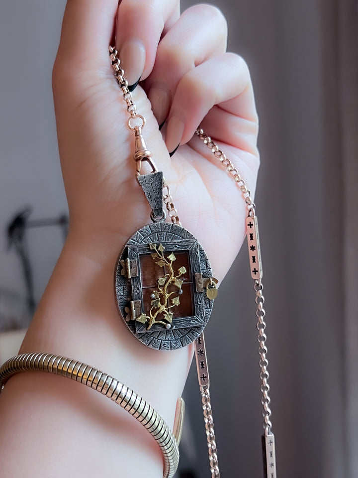 Exceptional French 19th Century Locket in Coin Silver