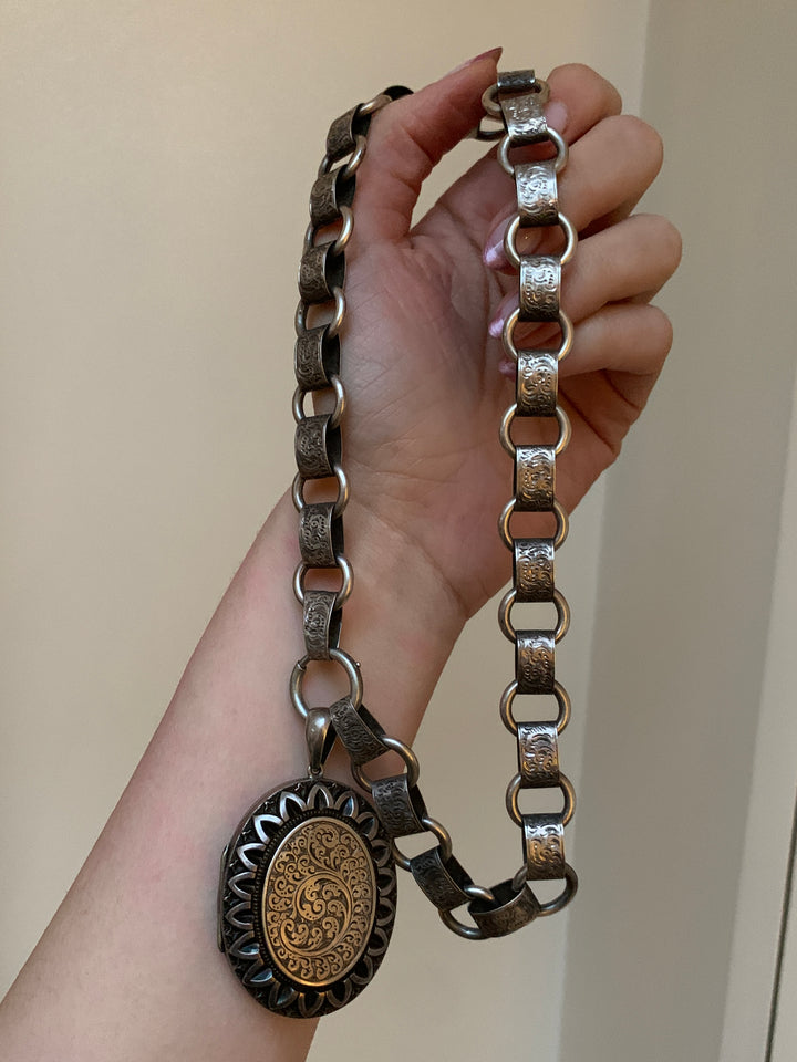 English Sterling Lover's Locket