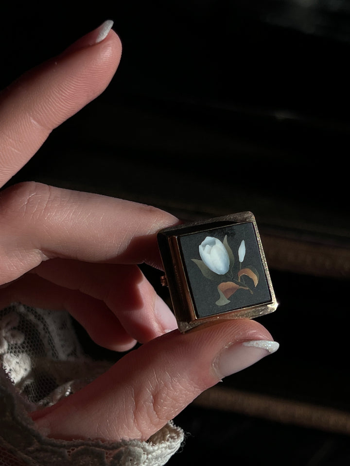 9ct Italian Pietradura Brooch Circa 1860