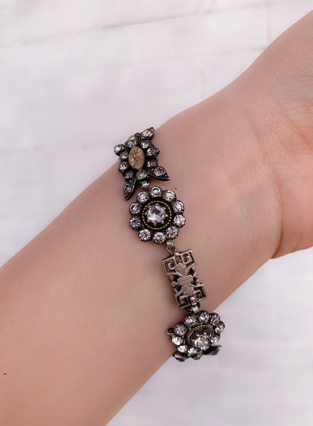 Incredible Early 19th C French Diamond Paste Station Bracelet