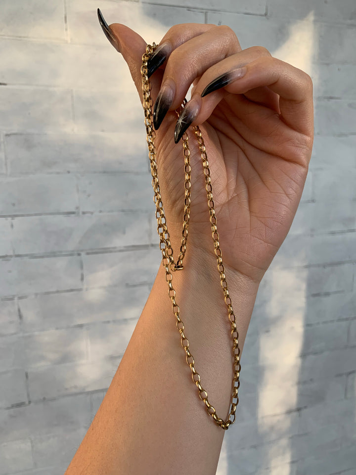 10k Vintage Oval Rollo Chain