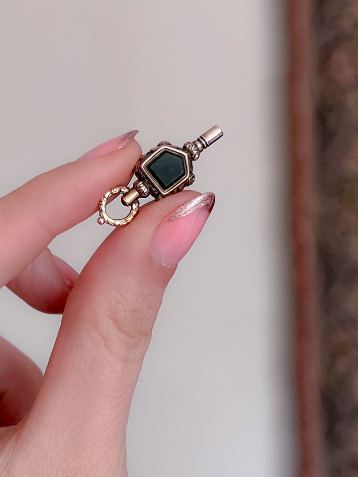 Early 19th C Amethyst and bloodstone Fob Circa 1830