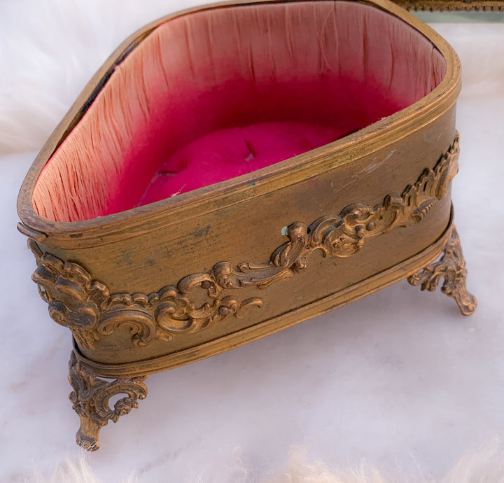 French Napoleon III Period Glass Top Grass Box
