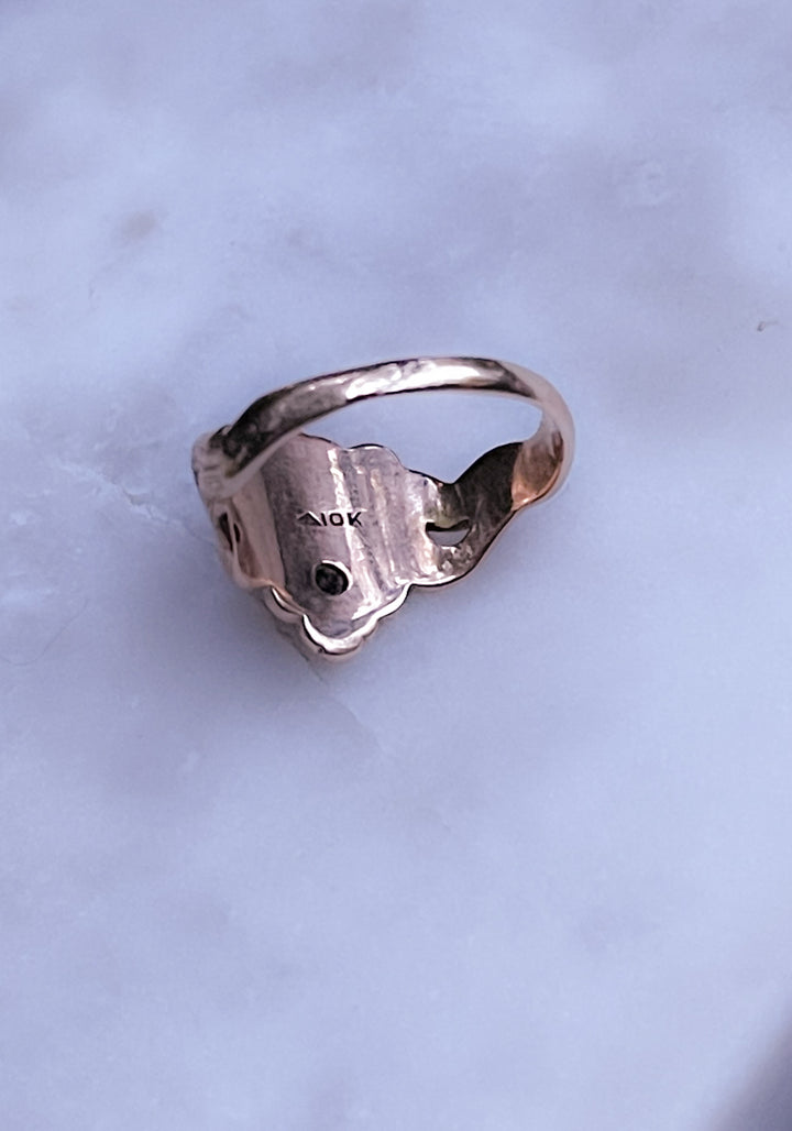 14k Lion Face Ring