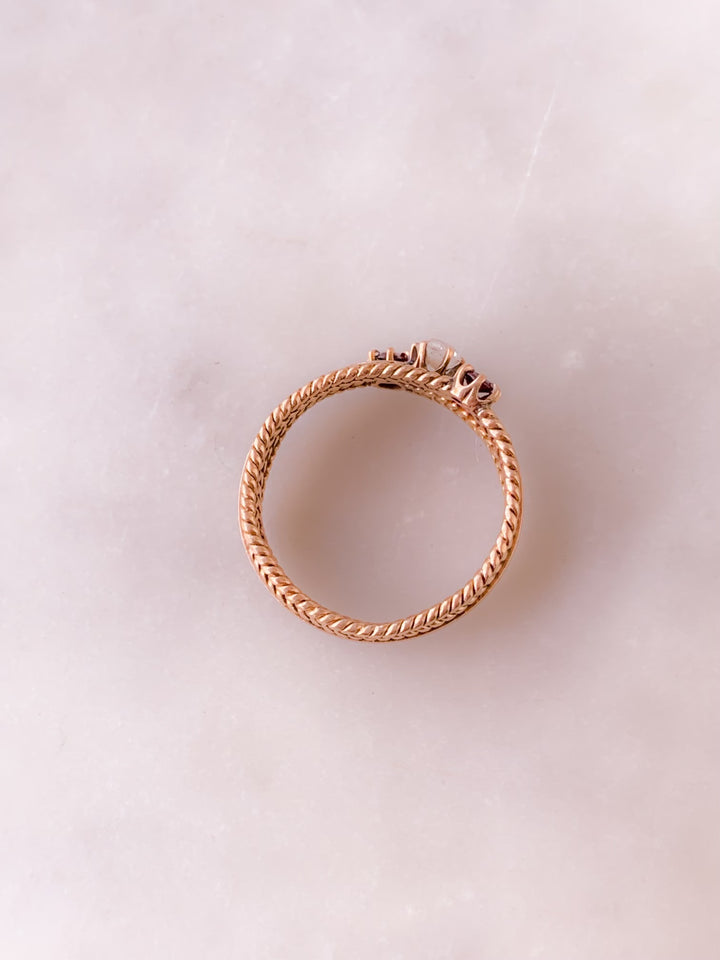 Victorian Garnet and Diamond Ring Circa 1890