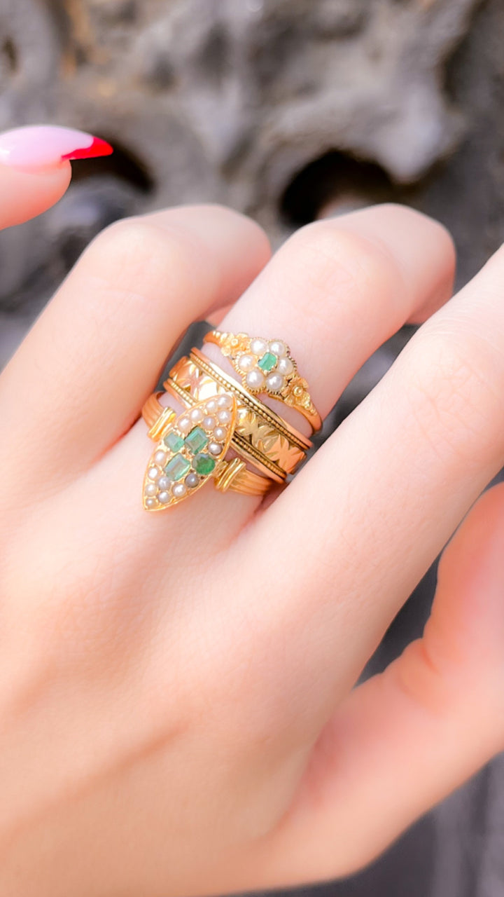 Heavy and Delicious 18k Cigar Band Circa 1880