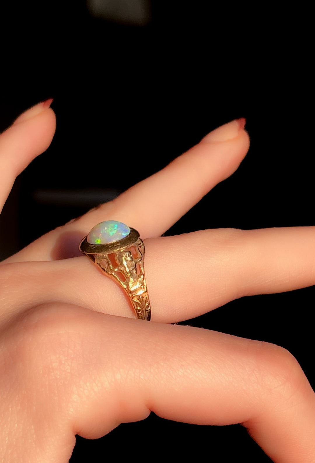 Exceptional Victorian Opal Conversion Ring